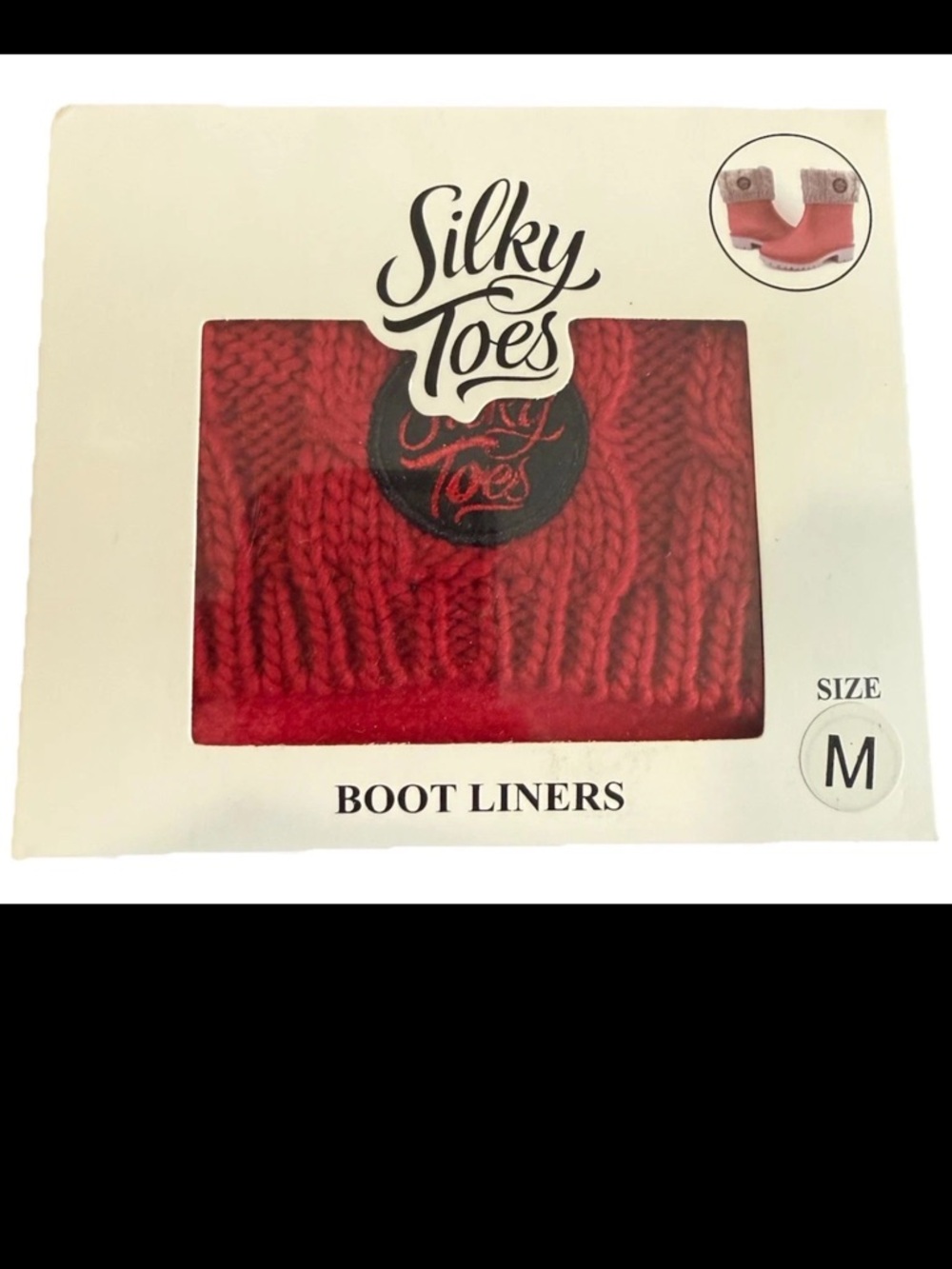 Kids Size Medium Boot Liners Red New In Box Silky Toes Brand Shoes Size 11-13.5